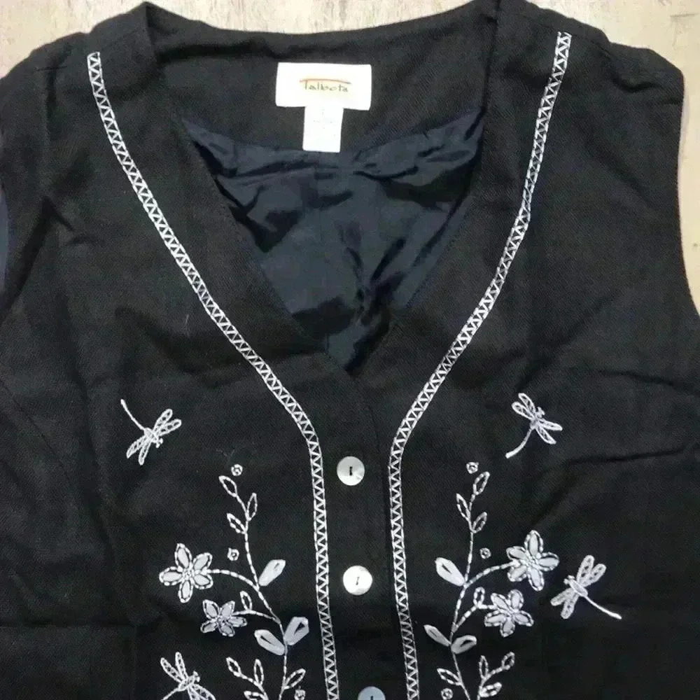 Talbots linen vest size Large